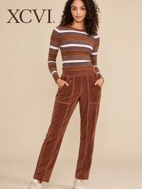 XCVI Ivo Twill Knit Slimming Legging Rust aka Rufous Pigment